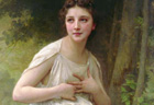 William Bouguereau (French, 1825-1905), Reflexion, detail