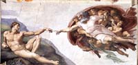 Michelangelo, 1475-1564, Teto da Capela Sistina, detalhe