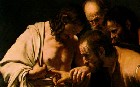 Caravaggio, Tentao de So Tom, detalhe